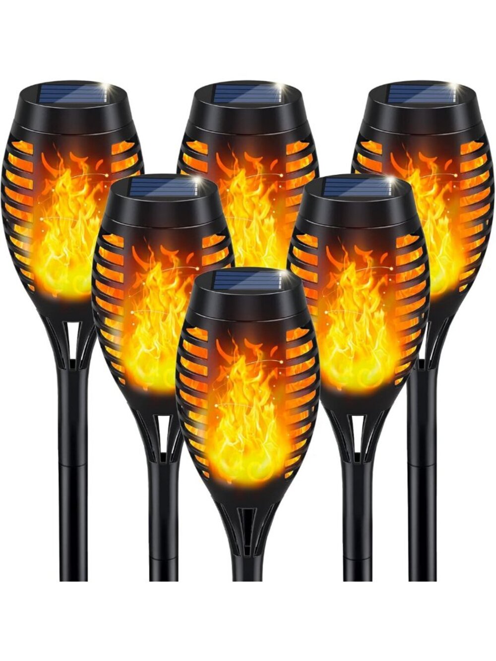 Flickering Flame Solar Torch Light for Outdoor Halloween Decor & Parties